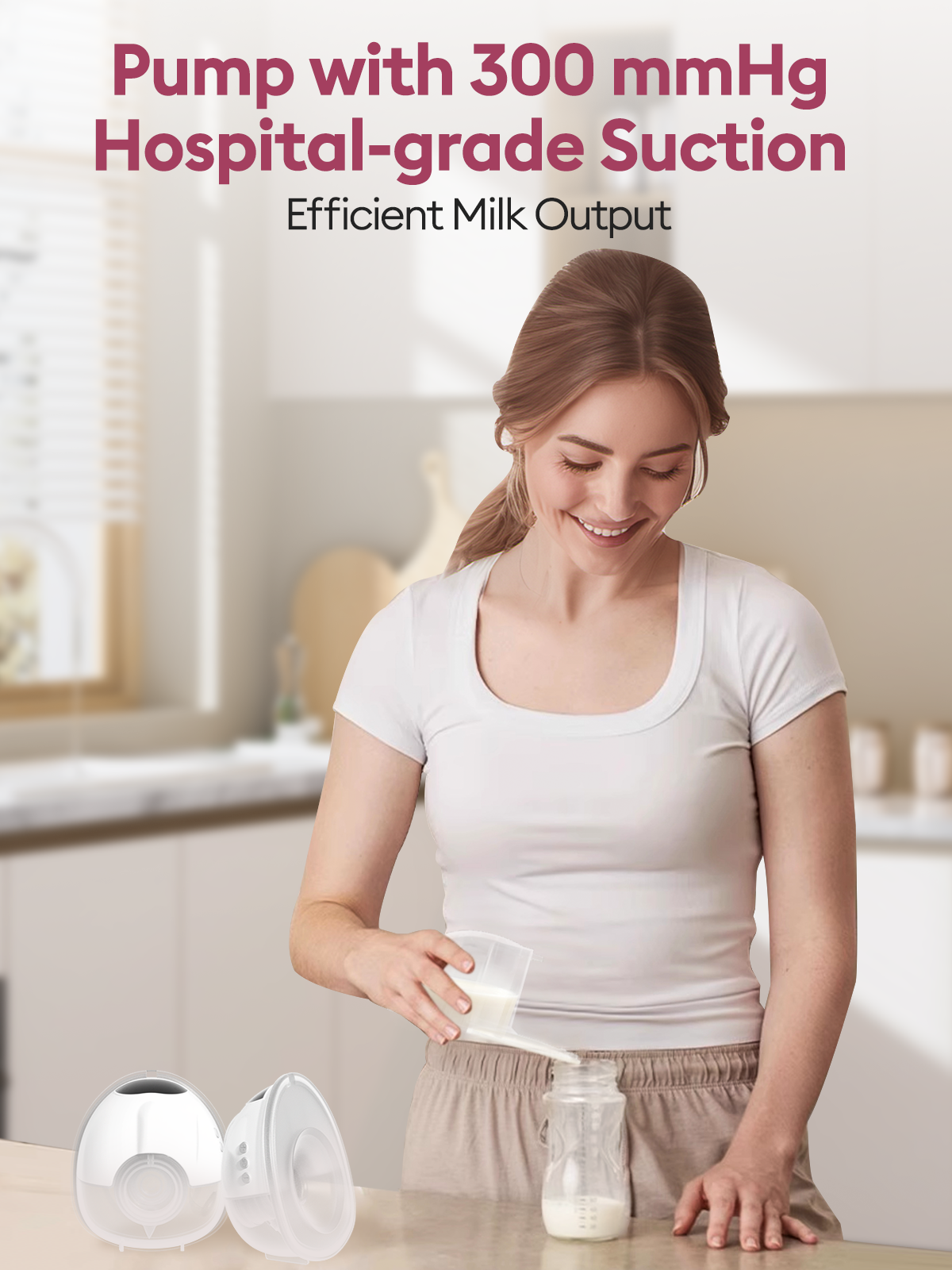 LU-05 Lulia Wearable Breast Pump Hands Free with 17/19/21/24MM Flanges