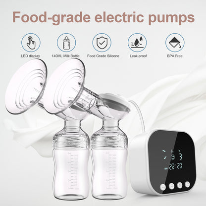 LU-01 Lulia Double Portable Electric Breast Pump(Pink&White)