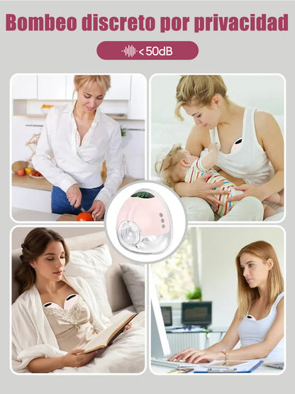 Electric Pump Handsfree, 4 Modes & 9 Levels, 350mmHg Strong Suction, LED Display, Portable & Wireless, Painless, BPA Free, Wearable Pumps with 17/19/21/24MM Flanges (1Pack Pink)