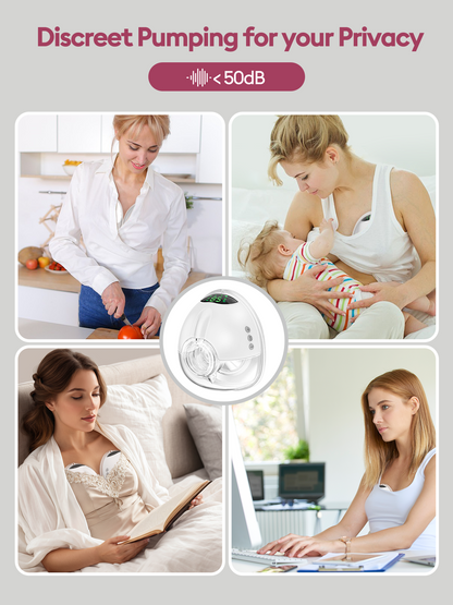 LU-05 Lulia Wearable Breast Pump Hands Free with 17/19/21/24MM Flanges